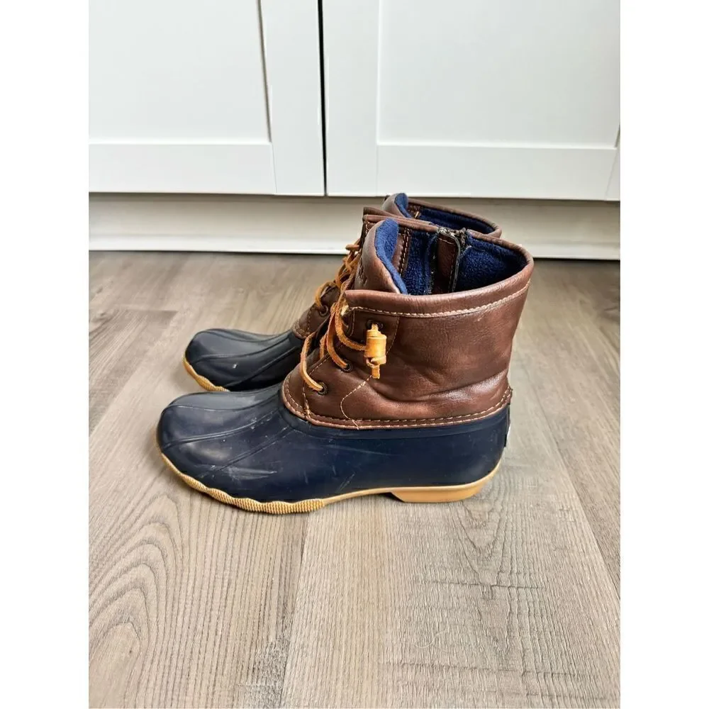 Sperry Top-Sider Girls Style STS91175 Duck Boots Saltwater - Brown Size US 4M